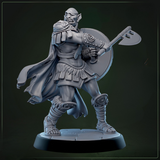 Cyclopean 2 D&D miniatuur - mythologische cyclopen krijger met traditioneel pantser, fantasy miniaturen voor Griekse encounters bij Quest & Craft