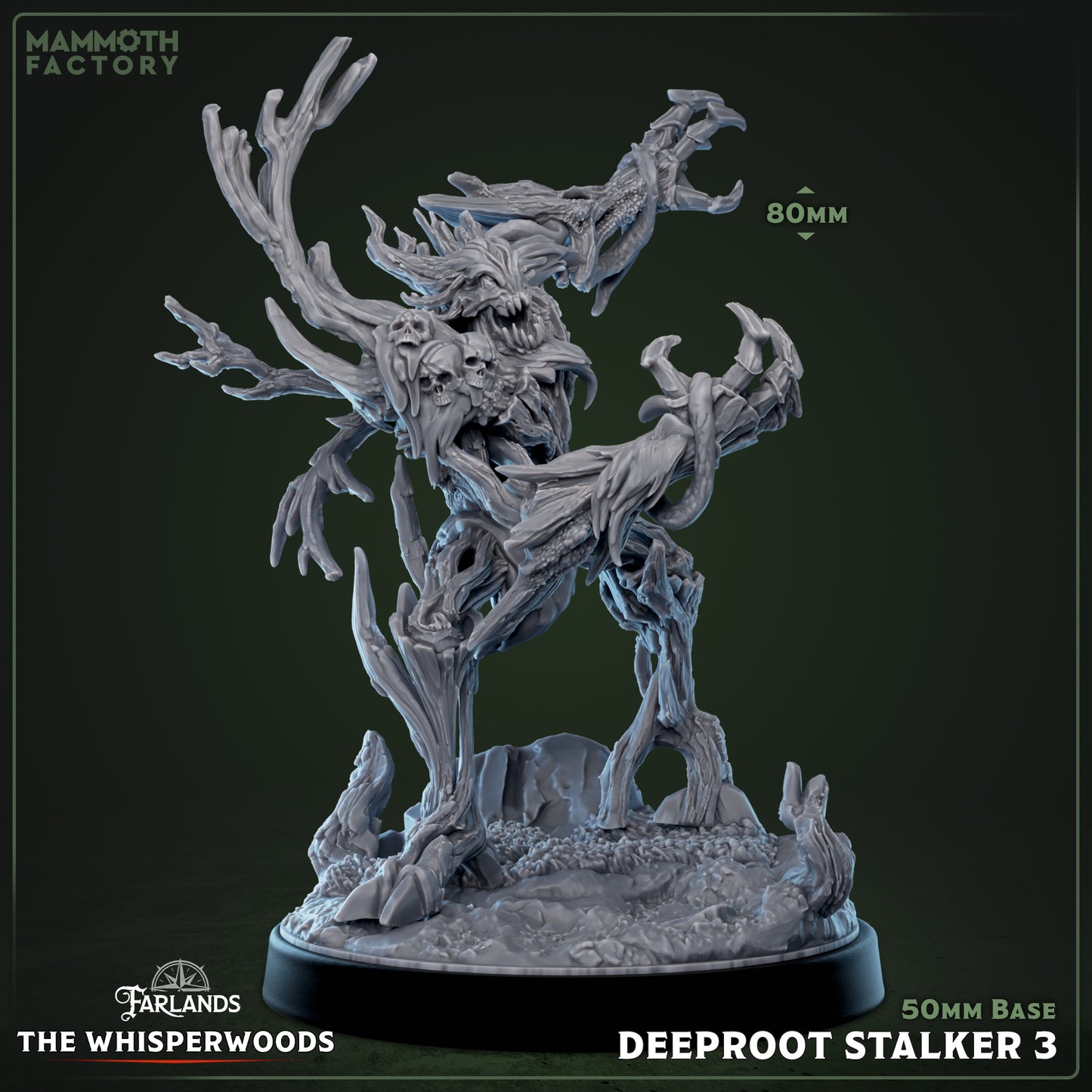 Deeproot Stalker 3 - Quest & Craft -resin miniatuur - complete hinderlaaglegger uit The Whisperwoods met duistere texturen, Nederlandse kwaliteit miniaturen nederland voor tabletop gaming