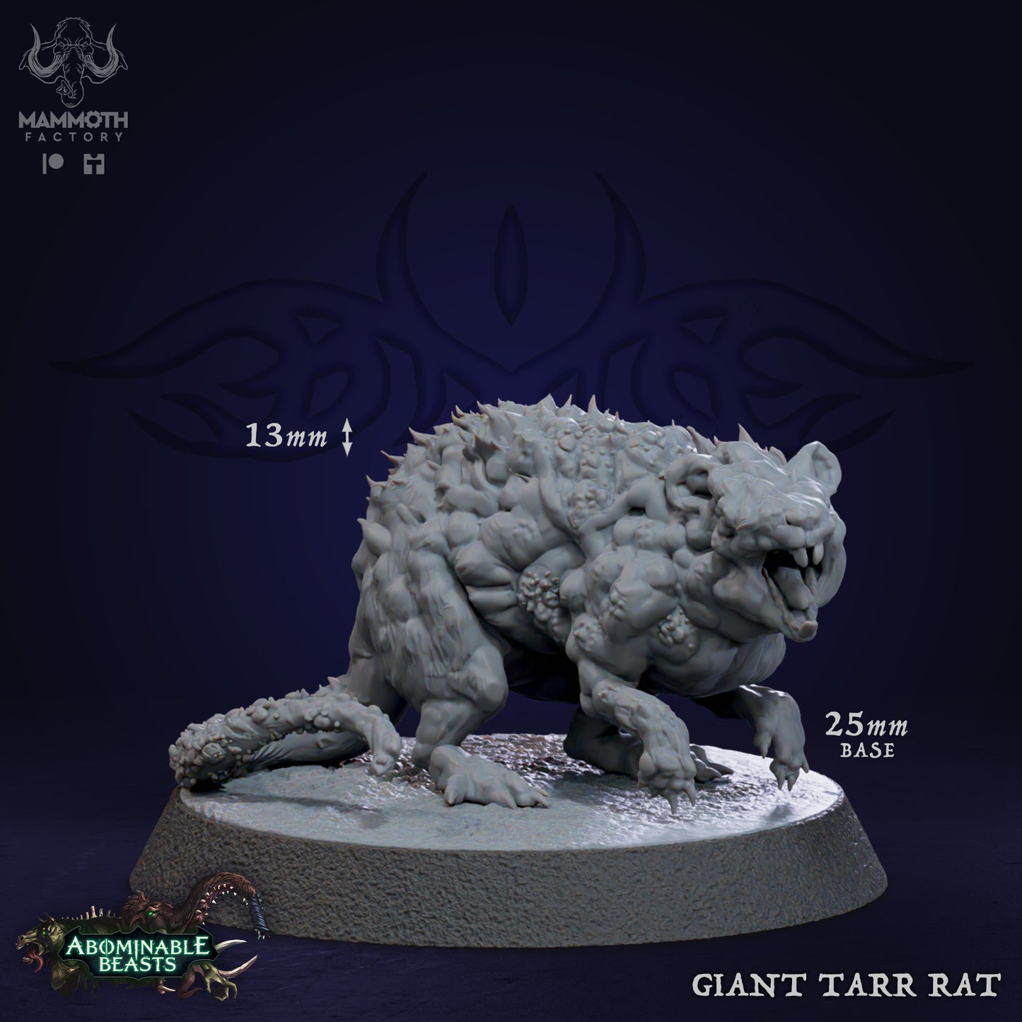 Tarr Rat D&D miniatuur - complete gecorrumpeerde dieren warband uit Abominable Beasts set, Nederlandse kwaliteit Quest & Craft miniaturen nederland voor Tarr corruption encounters