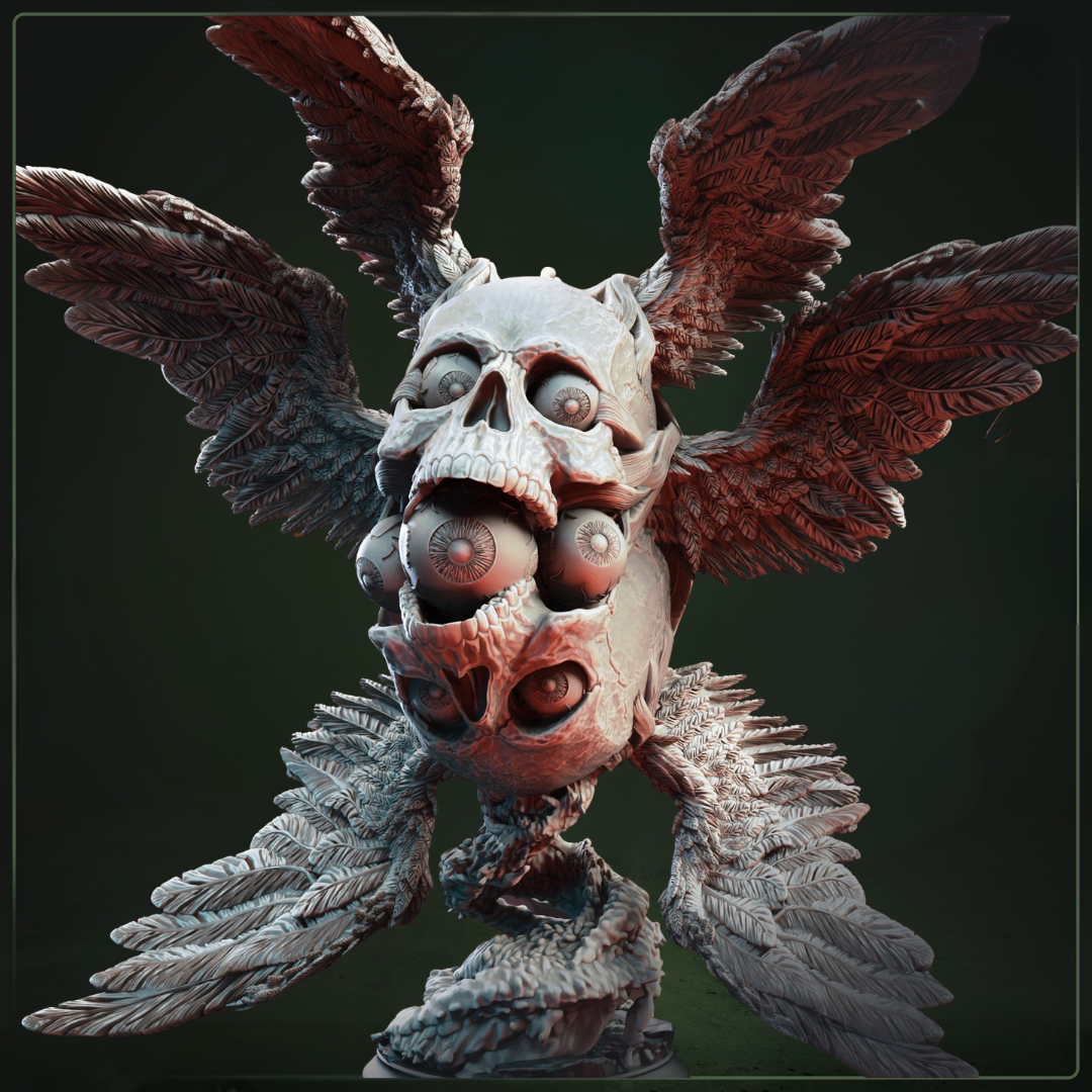 Morius Angel of Death D&D miniatuur - imposante dark angel met divine wings uit Feet First Into Hell campagne, premium DND miniaturen fantasy celestial boss voor TTRPG final encounters uit Nederland bij Quest & Craft