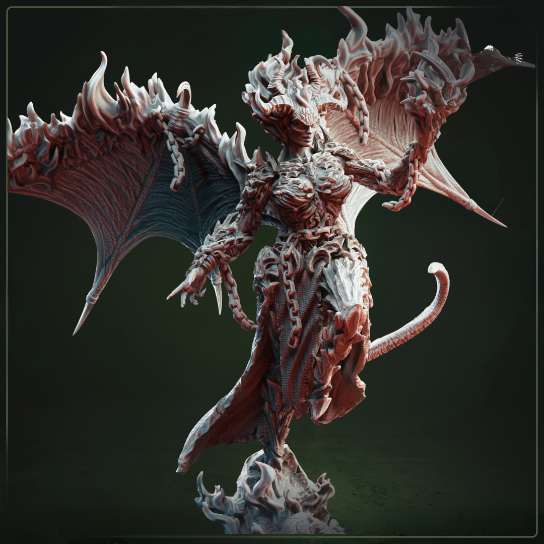 Nosmarka Mother of the Abyss D&D miniatuur - terrifying primordial demon lord met abyssal tentacles uit Feet First Into Hell campagne, premium DND miniaturen fantasy ultimate boss voor TTRPG final encounters uit Nederland bij Quest & Craft