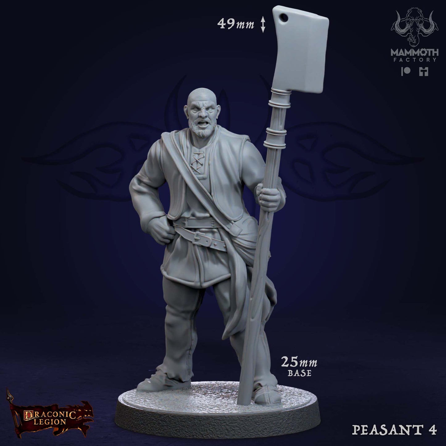 Peasants Warband Dorpsbewoners - D&D Miniaturen 5 Modellen NPC Villagers uit Abominable Beasts