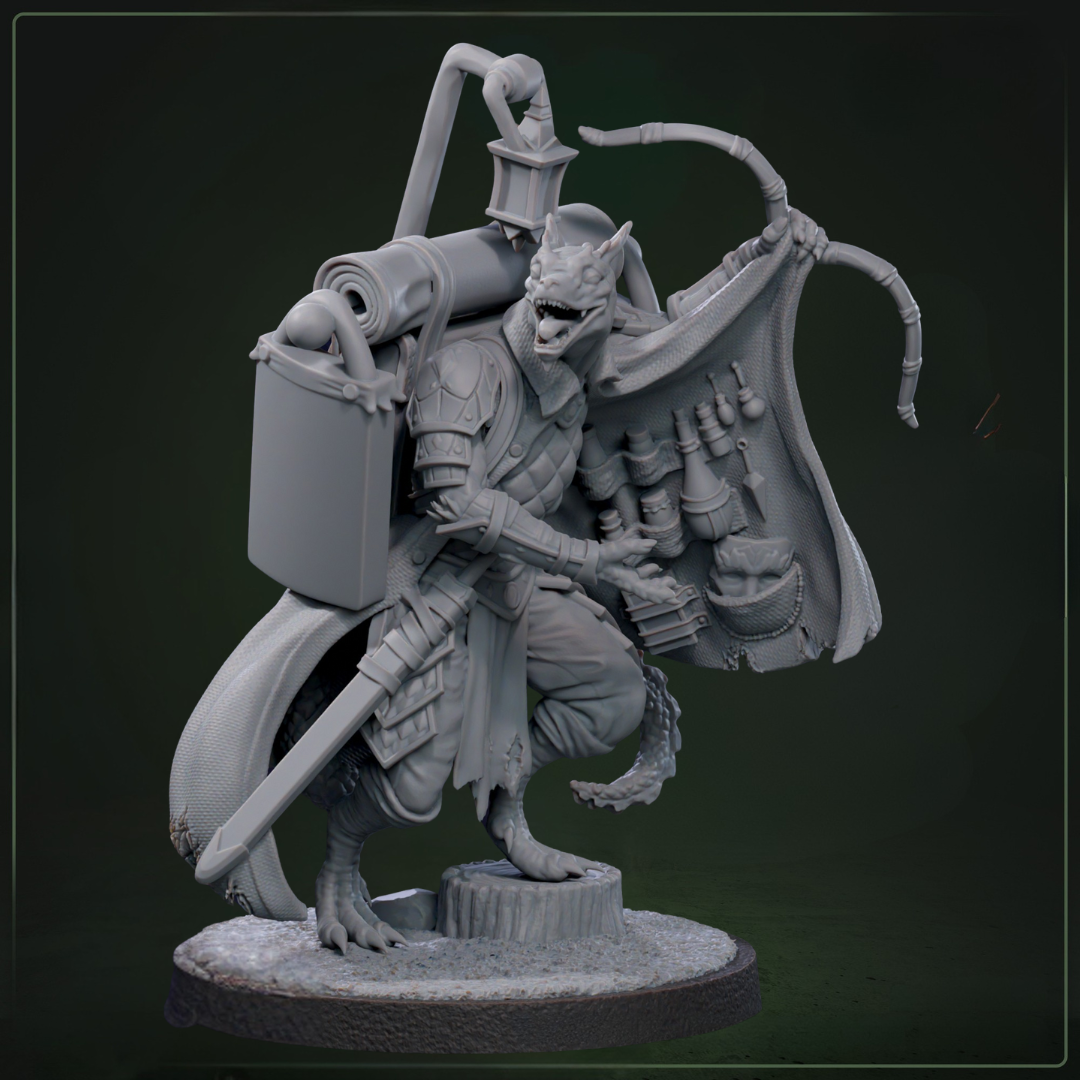 Vengux Kobold Merchant D&D miniatuur - handelaar uit Drakklings of Dragons Keep collectie, hoogdetail resin DND miniaturen NPC voor fantasy tabletop RPG van Quest & Craft