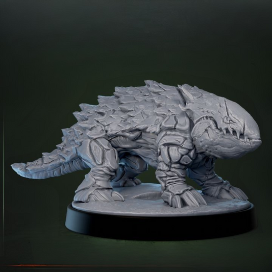 Wasteland Bulette 2 - D&D miniatuur - massive underground apex predator met armored plates uit Bloodstone Valley collectie, premium DND miniaturen fantasy monster voor TTRPG encounters uit Nederland bij Quest & Craft