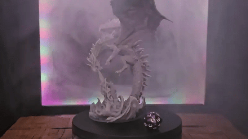 Adult Tarralith Dragon - D&D Miniaturen Large Scale Tarr-Gedoemde Draak uit Tarralith Dragon Evolution