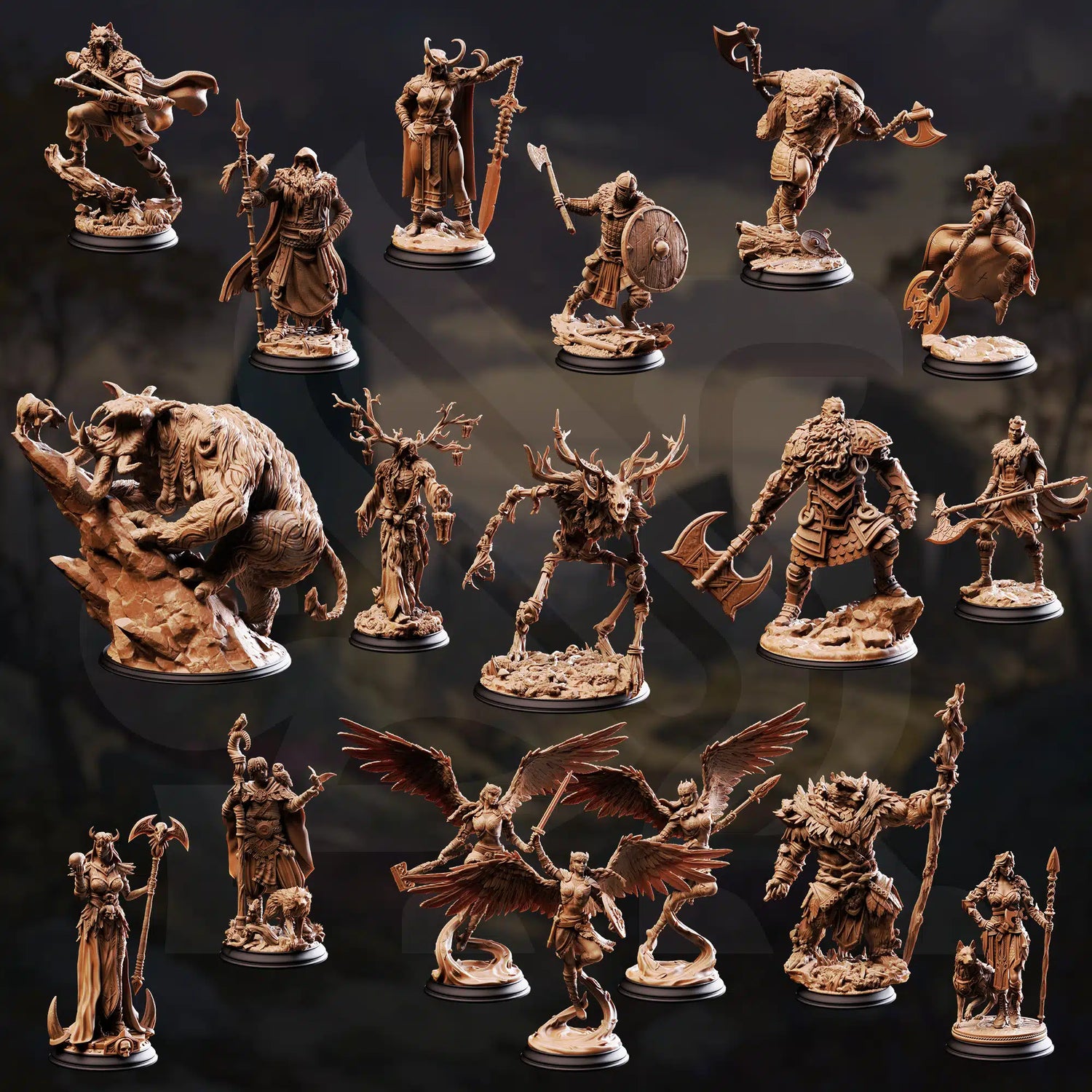 Shadow over Nordheim D&D miniaturen collectie - atmospheric Norse horror fantasy miniaturen met frost giants, shamans, valkyries en northern warriors, premium DND miniaturen voor TTRPG campaigns uit Nederland bij Quest & Craft
