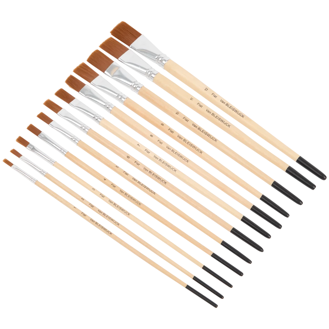 Penselenset – 12-delig | Rond of Plat