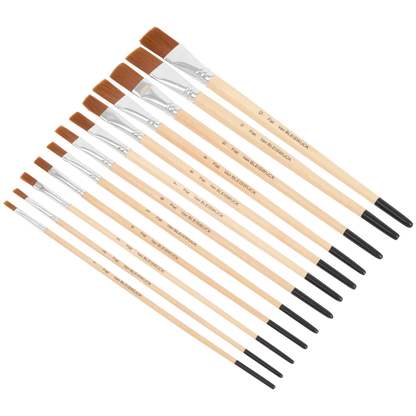 Penselenset – 12-delig | Rond of Plat