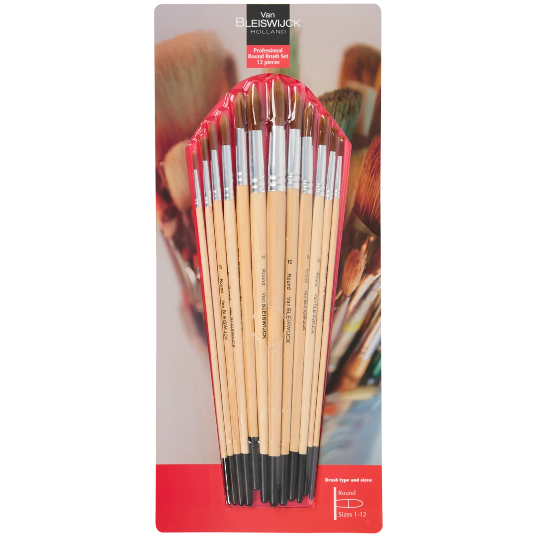 Penselenset – 12-delig | Rond of Plat