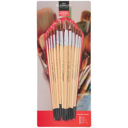 Penselenset – 12-delig | Rond of Plat