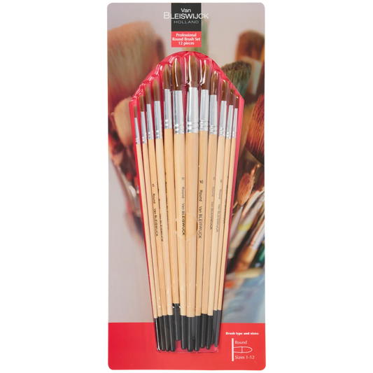 Penselenset – 12-delig | Rond of Plat