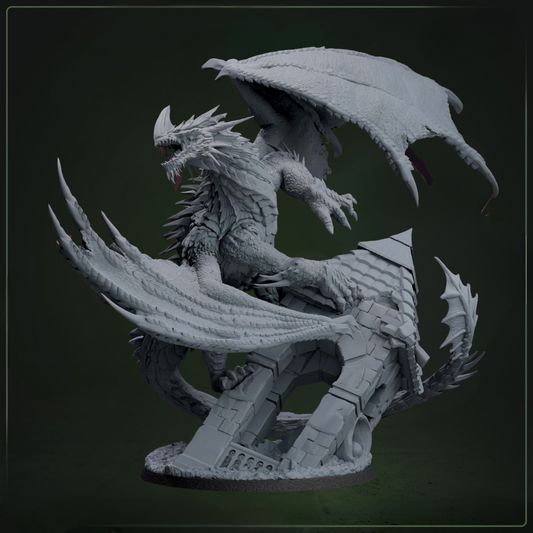 Arionixar Solar Dragon van de Immortal Flame D&D miniatuur - legendarische large scale boss dragon uit Draconic Legion collectie, hoogdetail resin DND miniaturen voor fantasy tabletop RPG van Quest & Craft
