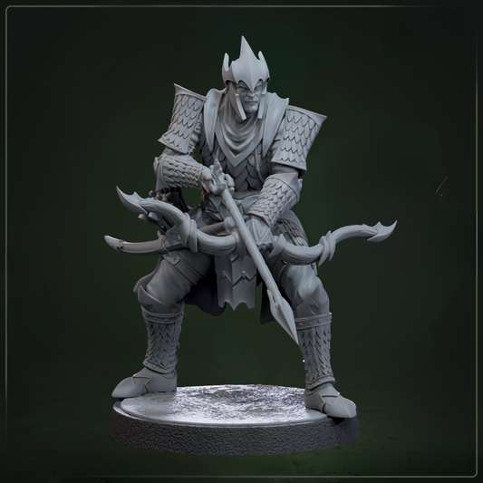 Auxiliar Archer 1 D&D miniatuur - getrainde Drakkari boogschutter uit Draconic Legion warband, hoogdetail resin DND miniaturen voor fantasy tabletop RPG van Quest & Craft
