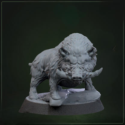 Boar normal D&D miniatuur - natuurlijk everzwijn uit Tarr Animals warband, hoogdetail resin DND miniaturen voor fantasy tabletop RPG van Quest & Craft
