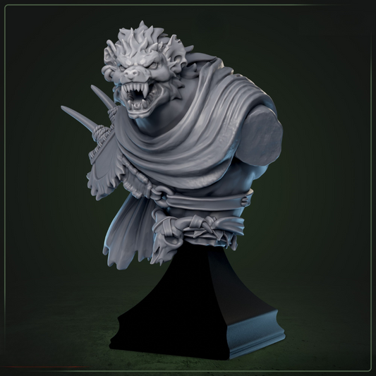 Boneyard Gnoll Character Bust D&D miniatuur - sinistere atmospheric bust met bone fragments uit Bloodstone Valley collectie, premium DND miniaturen fantasy dark verzamelobject voor TTRPG horror collectors uit Nederland bij Quest & Craft