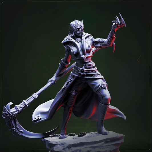 Catarina von Strassen Eldritch Fiend Hunter D&D miniatuur - Masked - expert occult jager met specialized equipment en focused expression, premium DND miniaturen fantasy supernatural hunter voor cosmic horror TTRPG campaigns uit Nederland bij Quest & Craft