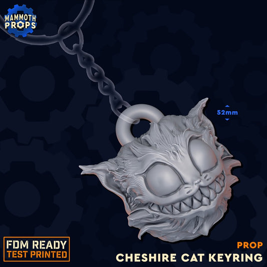 Cheshire Cat Keyring fantasy sleutelhanger - Quest & Craft -  mystieke D&D prop uit The Whisperwoods collectie, hoogdetail resin accessoire voor tabletop RPG en cosplay