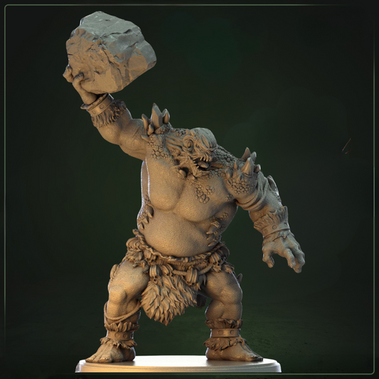 Cyclops Brute D&D miniatuur - primitieve eénogige reus boss monster, hoogdetail resin DND miniaturen voor fantasy tabletop RPG van Quest & Craft
