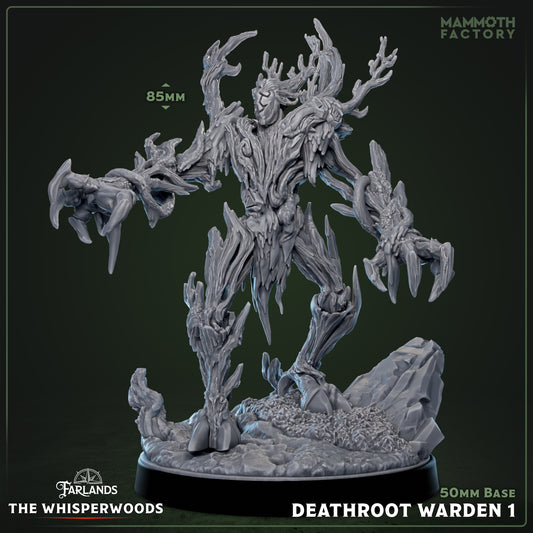 Deathroot Warden 1 D&D miniatuur - imposante boomachtige boss monster uit The Whisperwoods collectie, hoogdetail resin DND miniaturen voor fantasy tabletop RPG campaigns. Quest & Craft