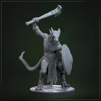 Drakkling Scout 2 D&D miniatuur - stealth verkenner drakkling uit scout warband set, fantasy miniaturen voor tactische encounters bij Quest & Craft
