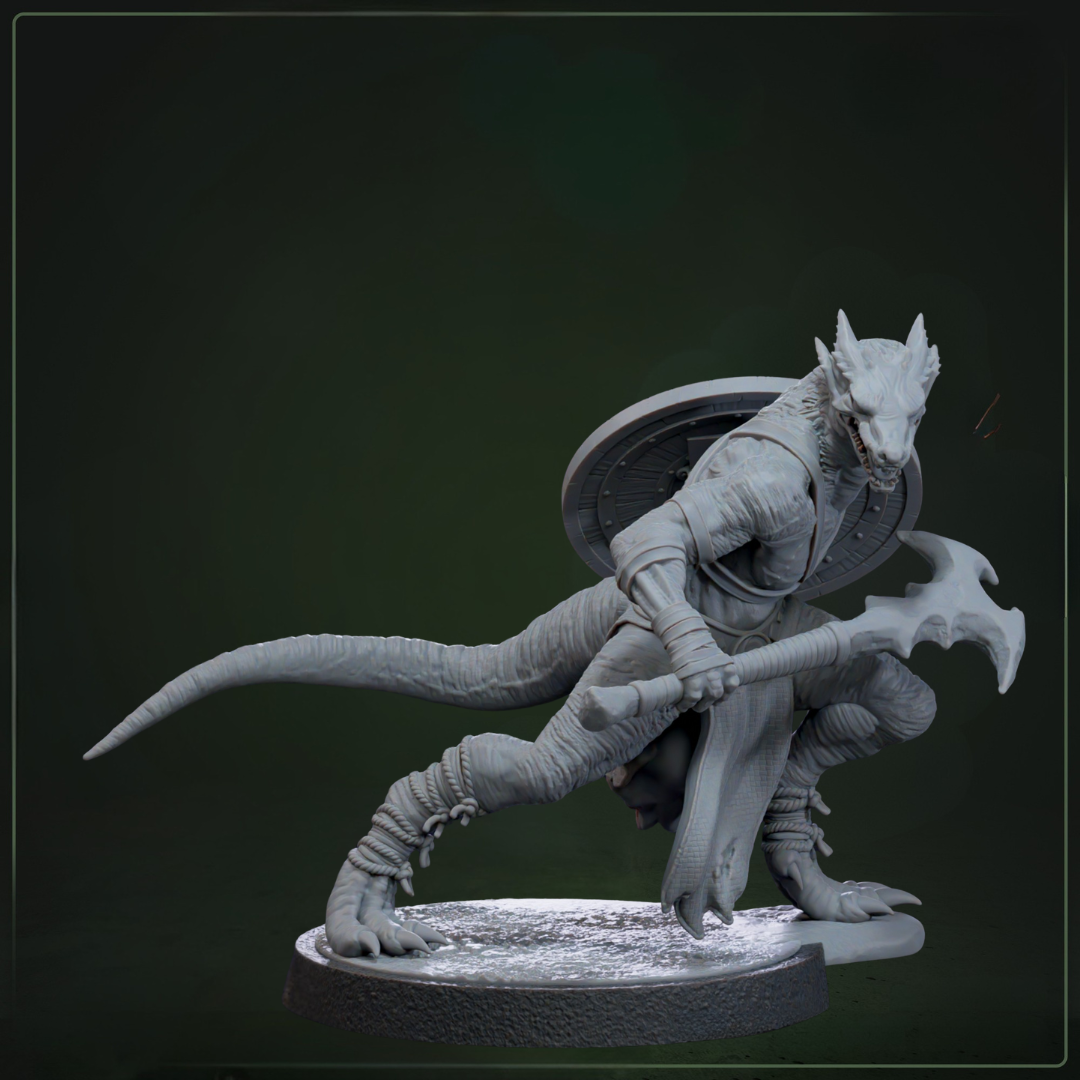 Drakkling Scout 3 D&D miniatuur - tactische drakkling uit Dragons Keep collectie, TTRPG miniaturen voor Dungeons & Dragons van Quest & Craft
