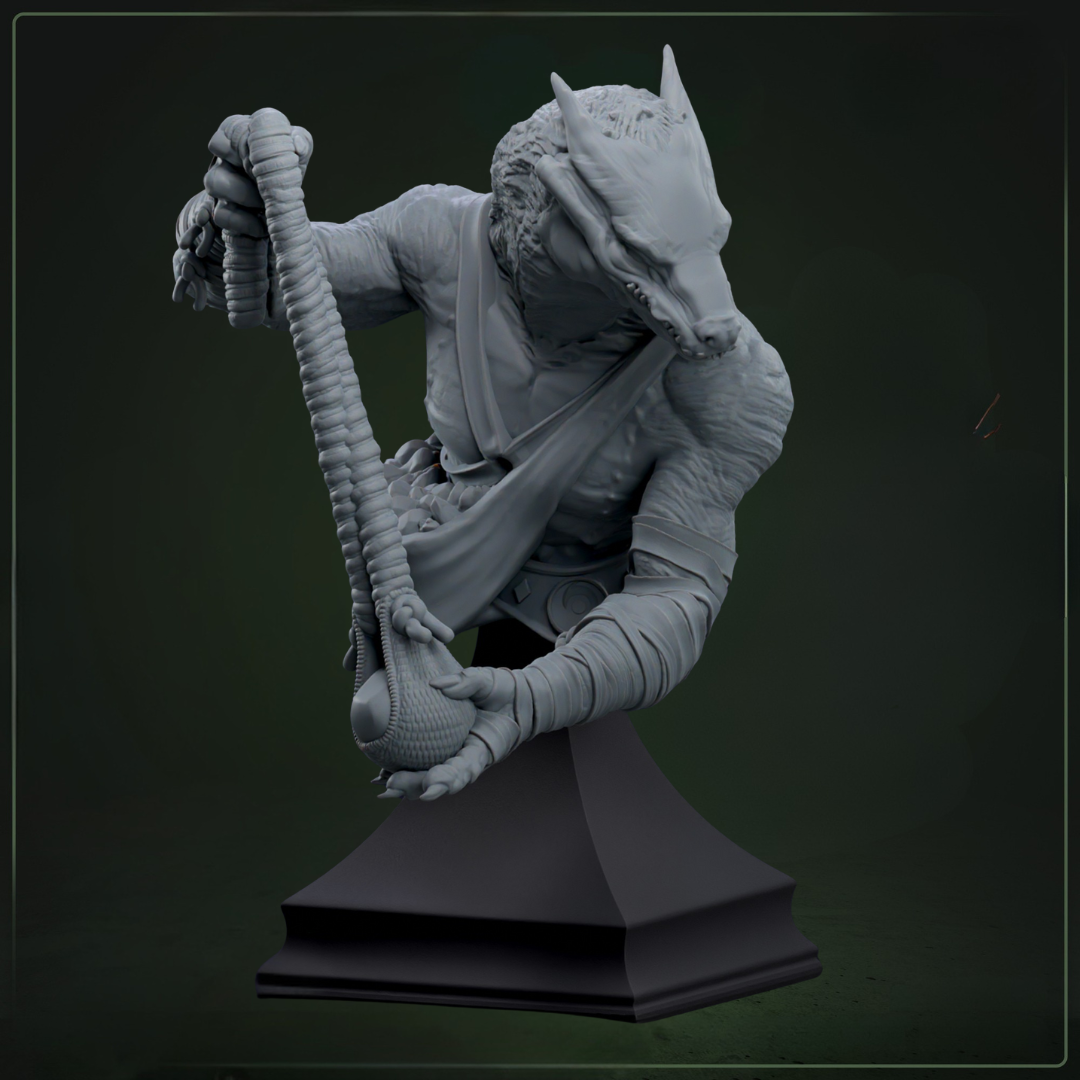 Drakkling Slinger Bust D&D miniatuur - premium character bust kleine draconische slinger uit Drakklings of Dragons Keep collectie, hoogdetail resin DND miniaturen bust voor verzamelaars van Quest & Craft
