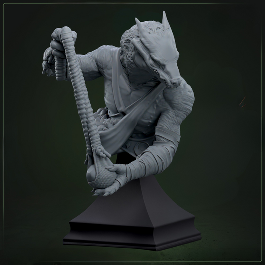 Drakkling Slinger Bust D&D miniatuur - premium character bust kleine draconische slinger uit Drakklings of Dragons Keep collectie, hoogdetail resin DND miniaturen bust voor verzamelaars van Quest & Craft
