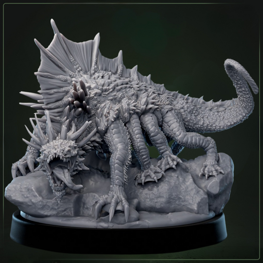 Giant Basilisk Miniatuur D&D miniatuur - gemuteerde boss monster uit Cliffs of Drakkenfall collectie, hoogdetail resin DND miniaturen voor fantasy tabletop RPG van Quest & Craft
