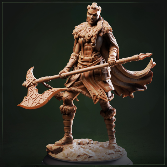 Gunnhildr Maiden of War D&D miniatuur - dappere legendary warrior maiden met battle armor uit Shadow over Nordheim collectie, premium DND miniaturen fantasy battle prowess voor TTRPG war campaigns uit Nederland bij Quest & Craft