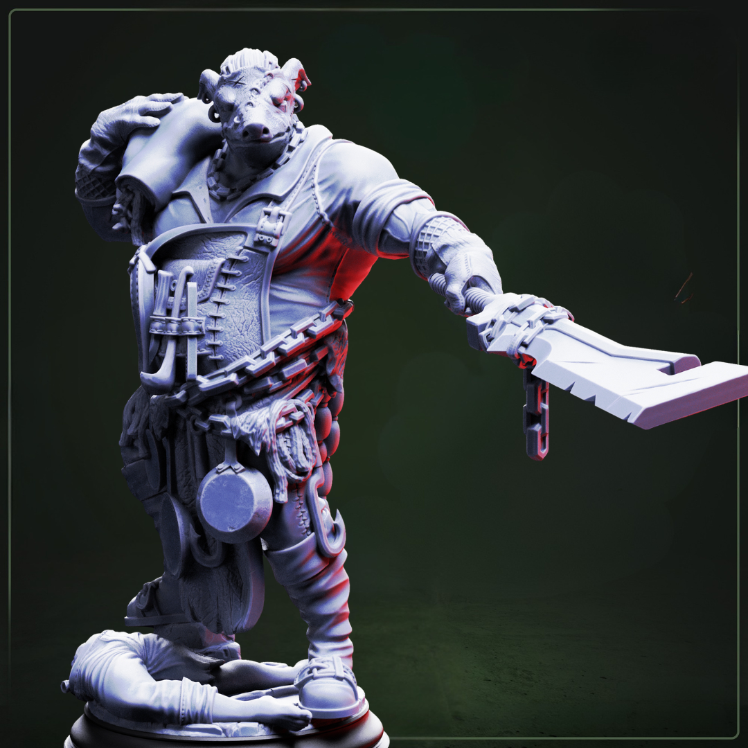 Gunthrak Destraz Oathless Paladin DND miniatuur - detail view dark paladin met broken oath symboliek, premium fantasy miniaturen TTRPG karakter Nederland