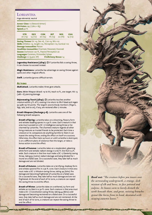Loriantha - D&D Miniaturen Bosgeest Boss Monster uit The Whisperwoods