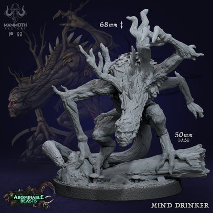 Mind Drinker D&D miniatuur - angstaanjagende psychisch monster uit Abominable Beasts collectie, hoogdetail resin DND miniaturen voor fantasy tabletop RPG van Quest & Craft
