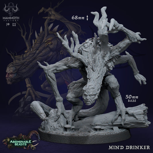 Mind Drinker D&D miniatuur - angstaanjagende psychisch monster uit Abominable Beasts collectie, hoogdetail resin DND miniaturen voor fantasy tabletop RPG van Quest & Craft
