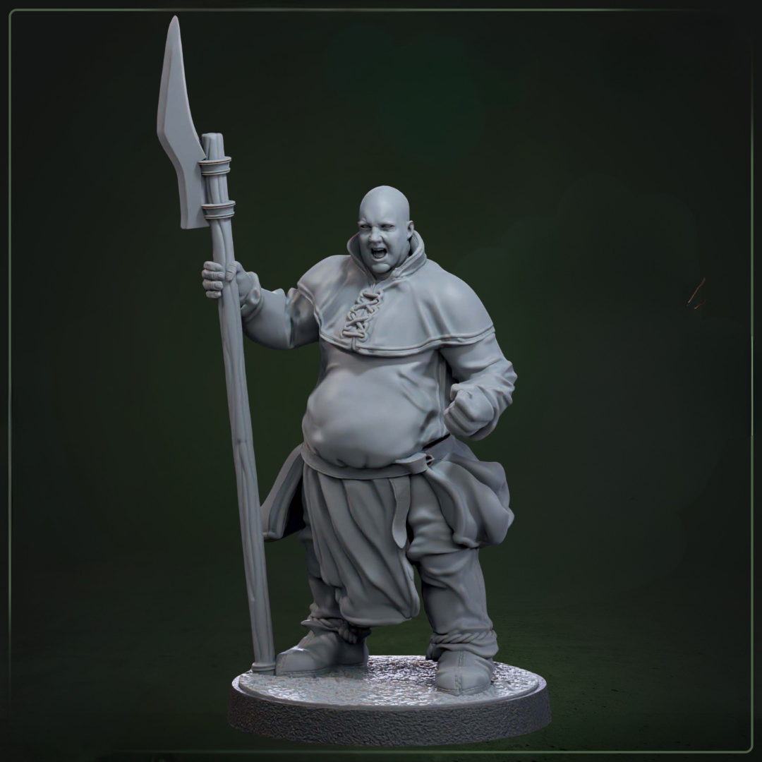 Peasant 1 D&D miniatuur - authentieke dorpsbewoner uit Abominable Beasts warband, hoogdetail resin DND miniaturen voor fantasy tabletop RPG van Quest & Craft

