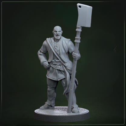 Peasant 4 D&D miniatuur - complete dorpsbewoners warband - quest en craft
