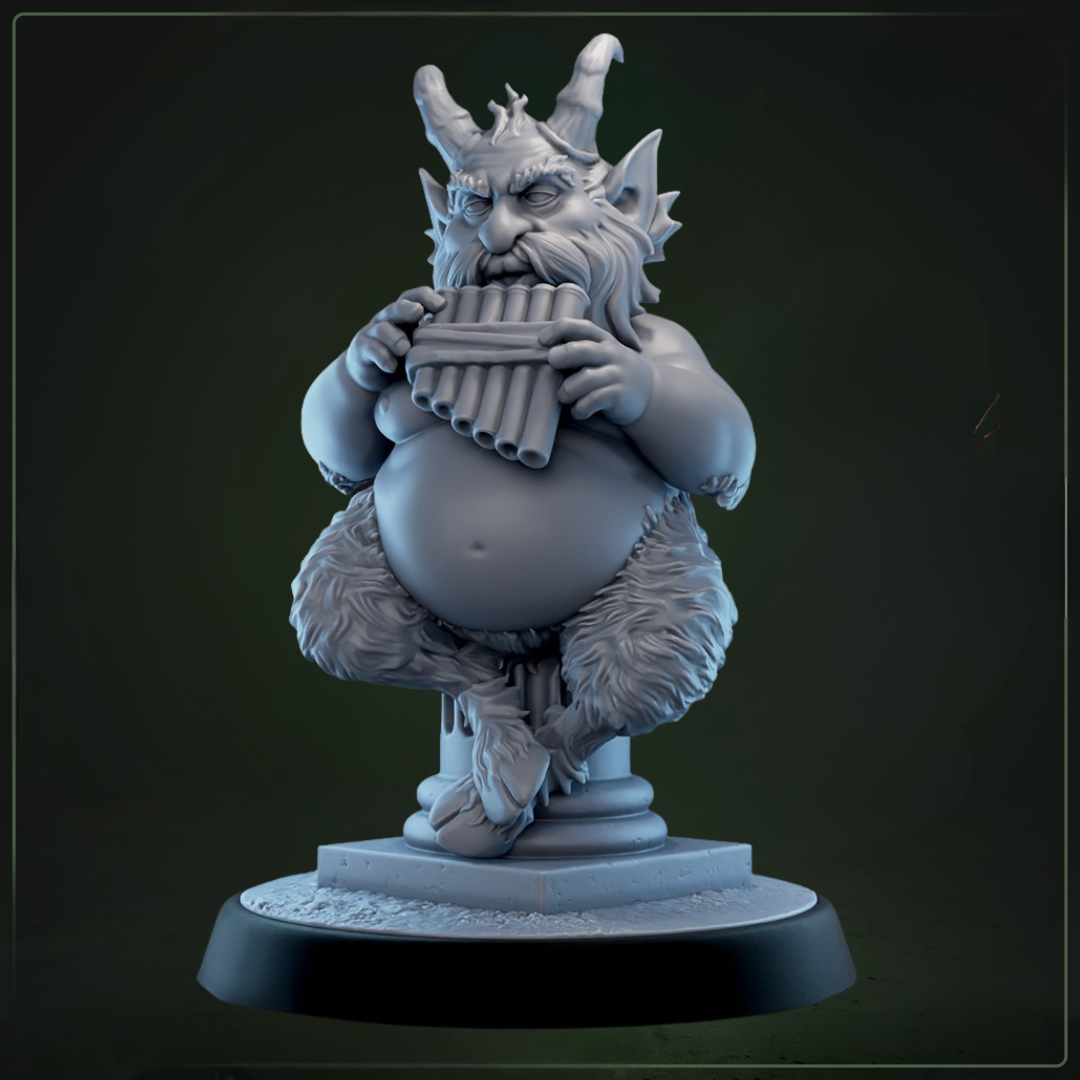 Satyrs of Veto 1 D&D miniatuur - palmfluit in hand-mythologische satyr warband model uit Eulyssian Odyssey collectie, hoogdetail resin DND miniaturen voor fantasy tabletop RPG van Quest & Craft
