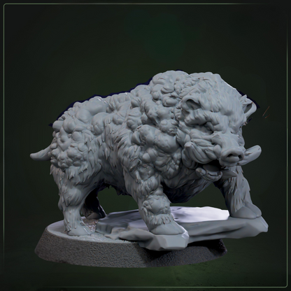 Tarr Boar D&D miniatuur - gecorrumpeerd everzwijn met etterende abcessen uit corrupted beasts warband, DND miniaturen voor horror encounters bij Quest & Craft
