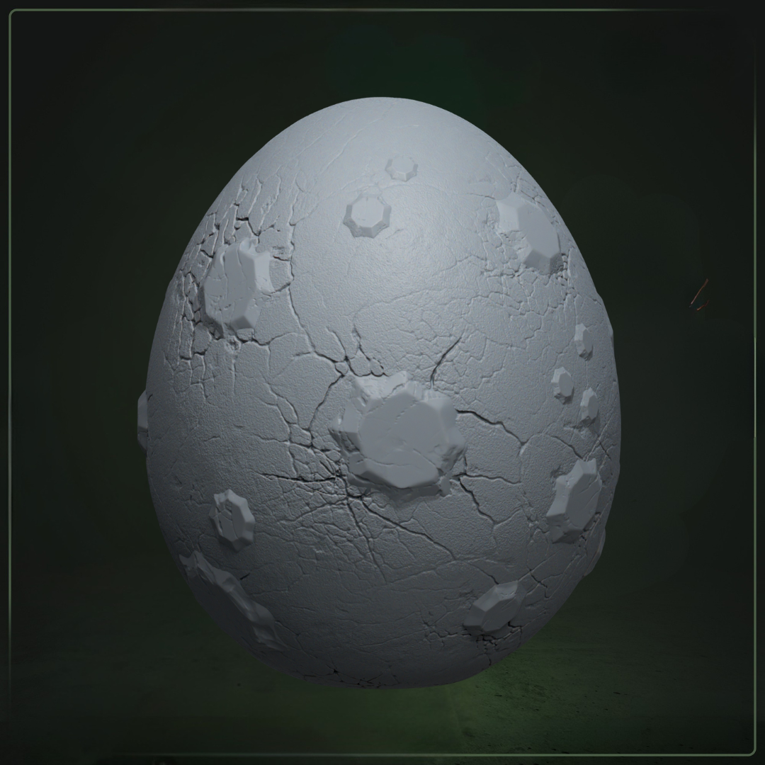 Tarralith Dragon Egg D&D miniatuur - mystiek mutated dragon resin prop lore-object uit Tarralith Dragon Evolution collectie, hoogdetail resin DND miniaturen prop voor fantasy tabletop RPG van Quest & Craft
