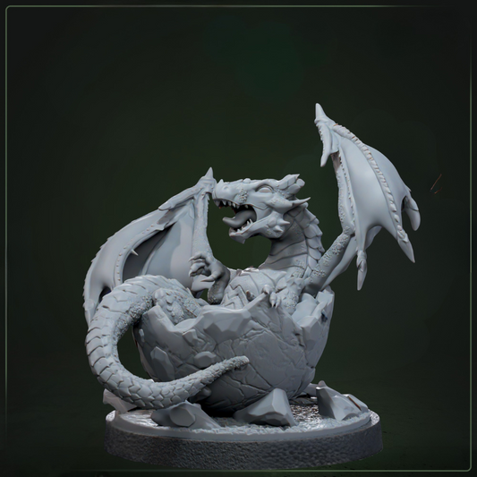 Tarralith Hatchling Mutant Baby Dragon D&D miniatuur - schattige mutant baby draak uit Tarralith Dragon Evolution collectie, hoogdetail resin DND miniaturen voor fantasy tabletop RPG van Quest & Craft
