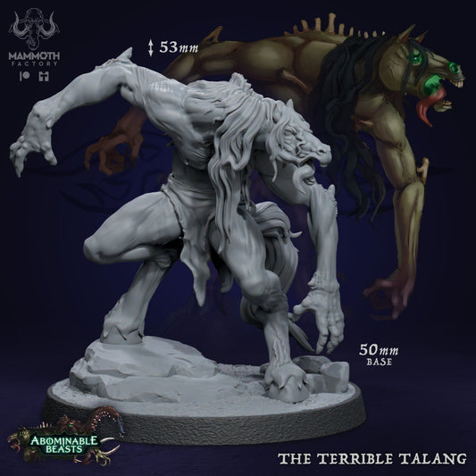 The Terrible Talang D&D miniatuur - afwijkende tarr corrupted beast uit Abominable Beasts collectie, hoogdetail resin DND miniaturen voor fantasy tabletop RPG van Quest & Craft
