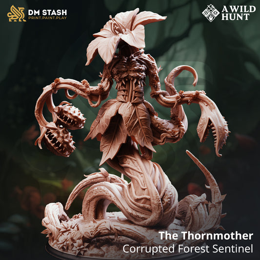 The Thornmother Corrupted Forest Sentinel D&D miniatuur - sinistere ancient forest guardian met thorned vines uit A Wild Hunt collectie, premium DND miniaturen fantasy corrupted nature voor TTRPG horror encounters uit Nederland bij Quest & Craft
