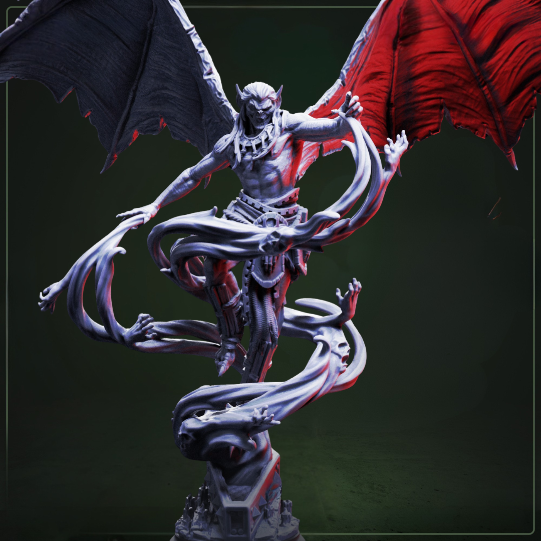 Theldranax the Ancient Elder Vampire D&D miniatuur - imposante legendarische vampier boss met regal bearing en aura of power, premium DND miniaturen fantasy ancient evil voor epic TTRPG campaigns uit Nederland bij Quest & Craft