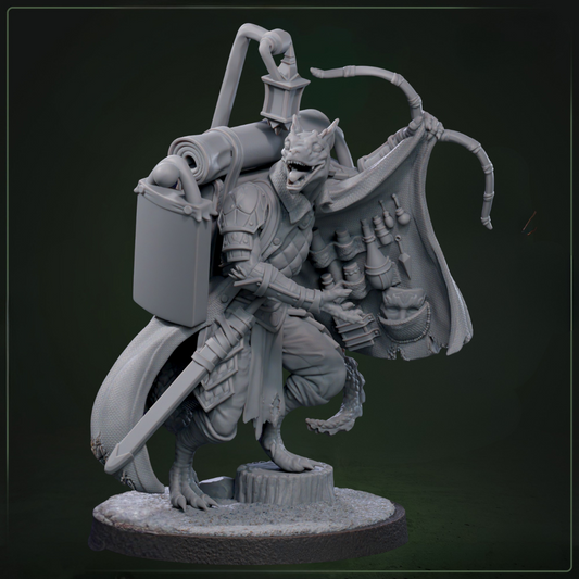 Vengux Kobold Merchant D&D miniatuur - handelaar uit Drakklings of Dragons Keep collectie, hoogdetail resin DND miniaturen NPC voor fantasy tabletop RPG van Quest & Craft