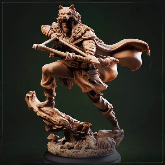 Vidarr Skallgrim Nordic Hunter D&D miniatuur - master tracker met northern hunting gear uit Shadow over Nordheim collectie, premium DND miniaturen fantasy Norse ranger voor TTRPG wilderness campaigns uit Nederland bij Quest & Craft