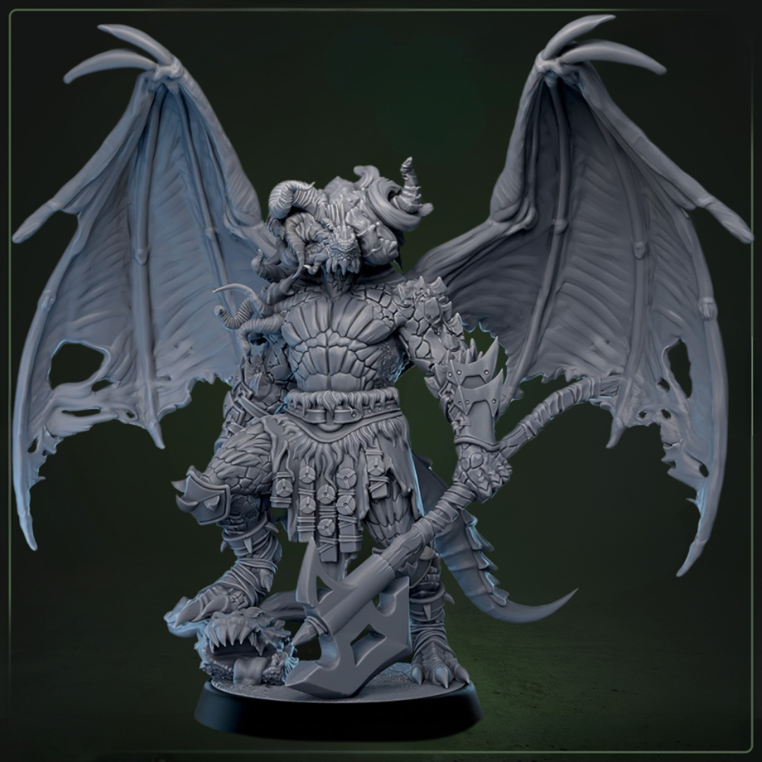 Vrakkian Ritescarred D&D miniatuur model 5 - complete warband krijger uit Cliffs of Drakkenfall set, Nederlandse kwaliteit Quest & Craft miniaturen nederland voor donkere encounters
